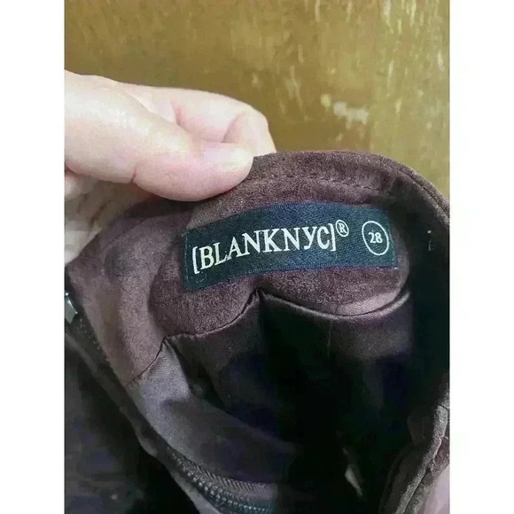 Blank NYC Mini Skirt Women's Size 28 Real Suede Leather Purple Pockets Zipper - Picture 7 of 11